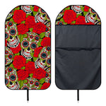 Rose Floral Sugar Skull Pattern Print Waterproof Car Seat Cover