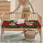 Rose Flower Sugar Skull Pattern Print Baby Crib Sheet