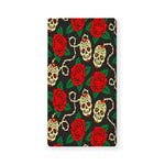 Rose Flower Sugar Skull Pattern Print Baby Crib Sheet