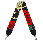 Rose Flower Sugar Skull Pattern Print Bag Strap