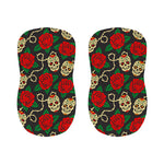 Rose Flower Sugar Skull Pattern Print Bar Stool Covers