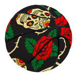 Rose Flower Sugar Skull Pattern Print Basketball