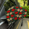 Rose Flower Sugar Skull Pattern Print Car Side Mirror Covers