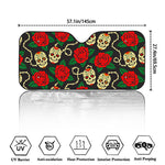 Rose Flower Sugar Skull Pattern Print Car Windshield Sun Shade