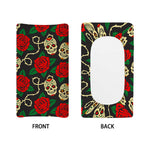 Rose Flower Sugar Skull Pattern Print Changing Pad Cover