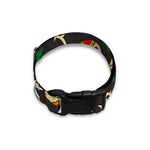 Rose Flower Sugar Skull Pattern Print Dog Collar