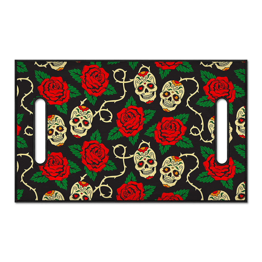 Rose Flower Sugar Skull Pattern Print Golf Cart Seat Cover