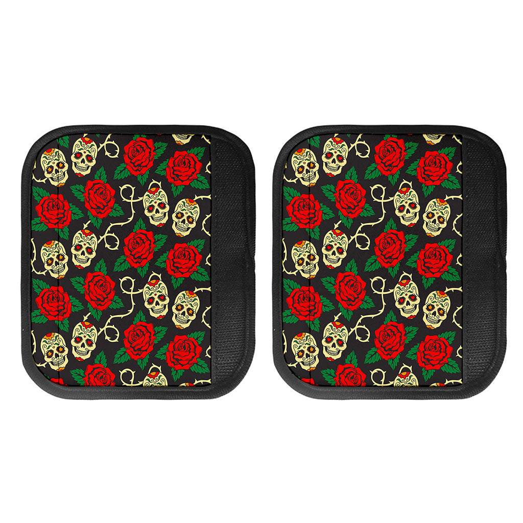Rose Flower Sugar Skull Pattern Print Handle Covers