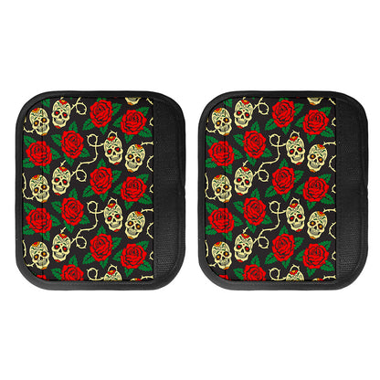 Rose Flower Sugar Skull Pattern Print Handle Covers