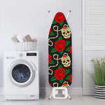 Rose Flower Sugar Skull Pattern Print Ironing Board Cover