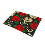 Rose Flower Sugar Skull Pattern Print Pet Cooling Mat Cover
