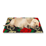 Rose Flower Sugar Skull Pattern Print Pet Cooling Mat Cover