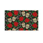 Rose Flower Sugar Skull Pattern Print Polyester Flag