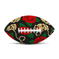 Rose Flower Sugar Skull Pattern Print Rugby Ball
