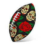Rose Flower Sugar Skull Pattern Print Rugby Ball