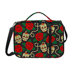 Rose Flower Sugar Skull Pattern Print Shoulder Strap Bible Bag