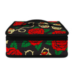 Rose Flower Sugar Skull Pattern Print Small Lunch Bag