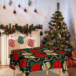 Rose Flower Sugar Skull Pattern Print Tablecloth