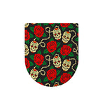 Rose Flower Sugar Skull Pattern Print Toilet Lid Cover