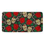 Rose Flower Sugar Skull Pattern Print Towel