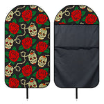 Rose Flower Sugar Skull Pattern Print Waterproof Car Seat Cover