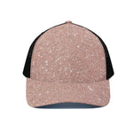 Rose Gold Glitter Artwork Print (NOT Real Glitter) Black Mesh Trucker Cap