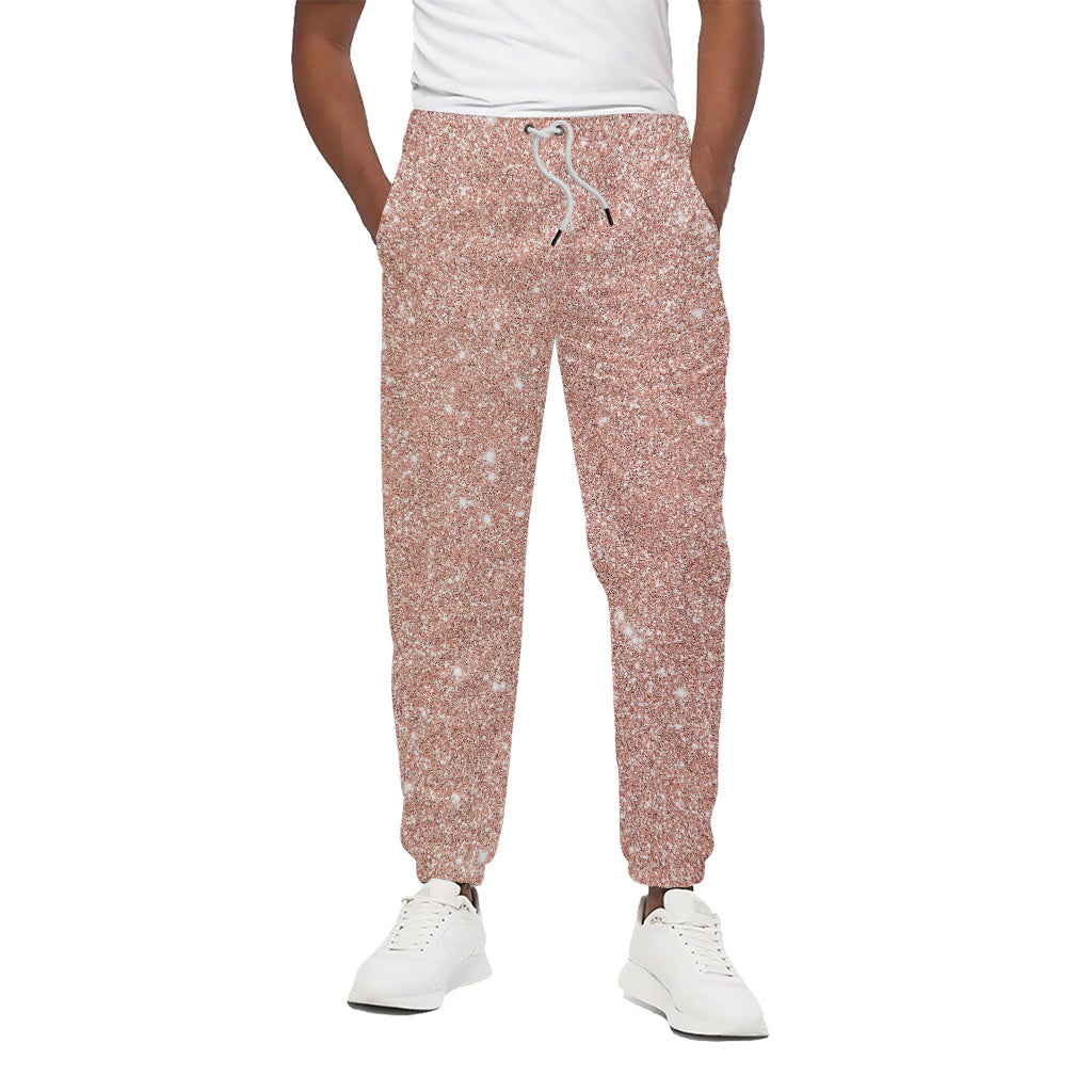 Rose Gold Glitter Artwork Print (NOT Real Glitter) Cotton Pants