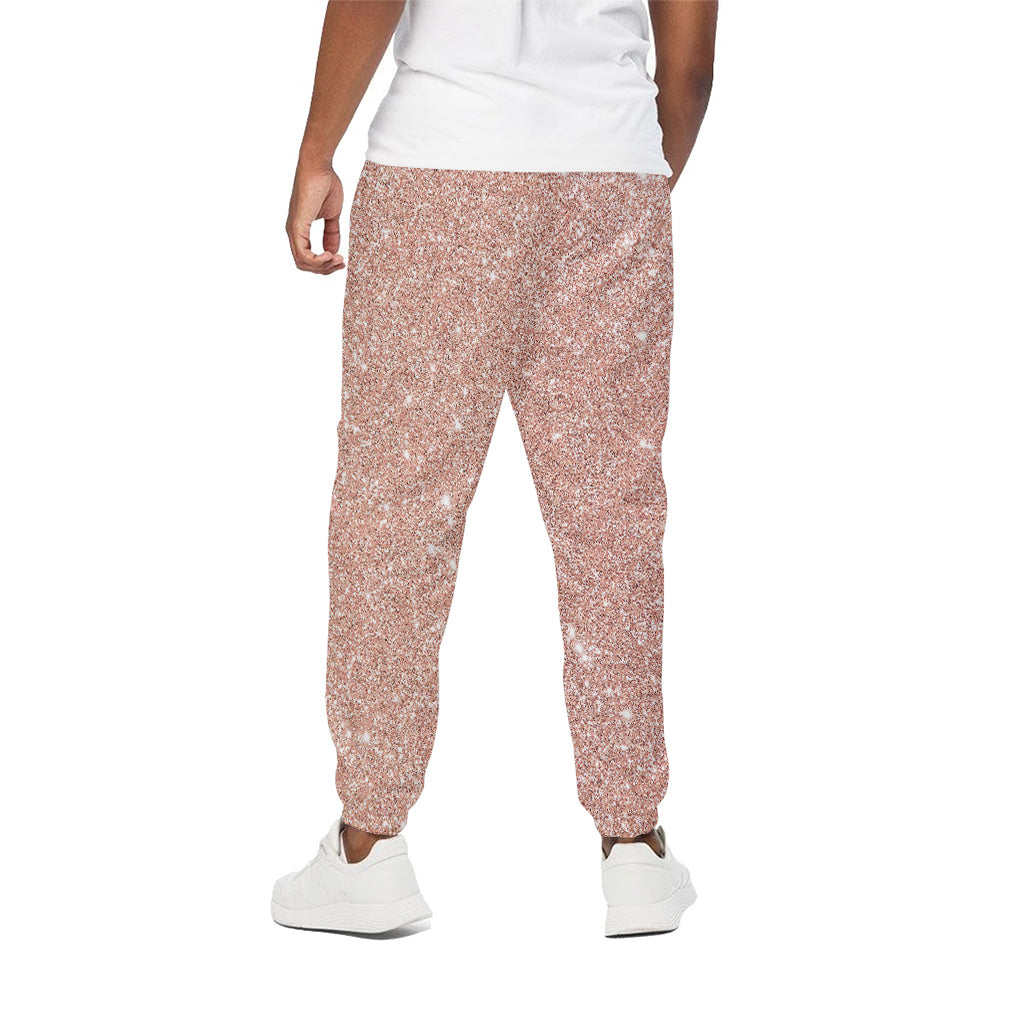 Rose Gold Glitter Artwork Print (NOT Real Glitter) Cotton Pants