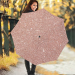 Rose Gold Glitter Artwork Print (NOT Real Glitter) Foldable Umbrella