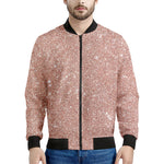 Rose Gold Glitter Artwork Print (NOT Real Glitter) Men's Bomber Jacket