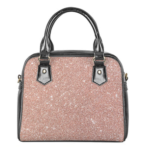 Rose Gold Glitter Artwork Print (NOT Real Glitter) Shoulder Handbag