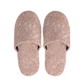 Rose Gold (NOT Real) Glitter Print Slippers
