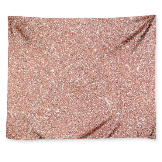 Rose Gold Glitter Artwork Print (NOT Real Glitter) Tapestry
