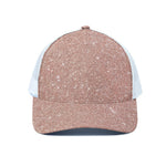 Rose Gold Glitter Artwork Print (NOT Real Glitter) White Mesh Trucker Cap
