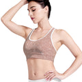 Rose Gold (NOT Real) Glitter Print Women's Sports Bra