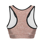 Rose Gold Glitter Artwork Print (NOT Real Glitter) Women's Sports Bra