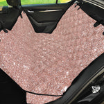 Rose Gold (NOT Real) Glitter Print Pet Car Back Seat Cover