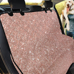 Rose Gold (NOT Real) Glitter Print Pet Car Back Seat Cover