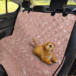 Rose Gold (NOT Real) Glitter Print Pet Car Back Seat Cover