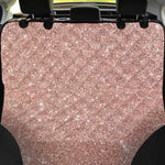 Rose Gold (NOT Real) Glitter Print Pet Car Back Seat Cover