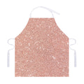 Rose Gold (NOT Real) Glitter Print Adjustable Apron