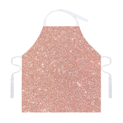 Rose Gold (NOT Real) Glitter Print Adjustable Apron