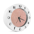 Rose Gold (NOT Real) Glitter Print Alarm Clock