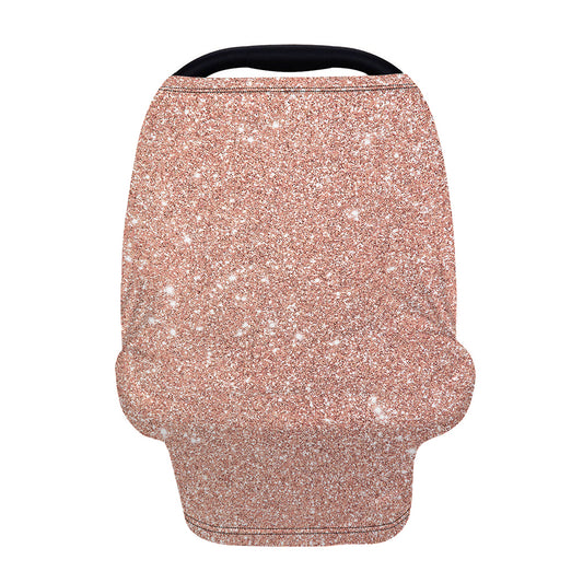 Rose Gold (NOT Real) Glitter Print Baby Seat Cover