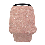 Rose Gold (NOT Real) Glitter Print Baby Seat Cover