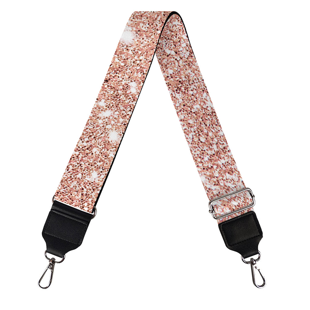 Rose Gold (NOT Real) Glitter Print Bag Strap