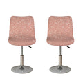 Rose Gold (NOT Real) Glitter Print Bar Stool Covers
