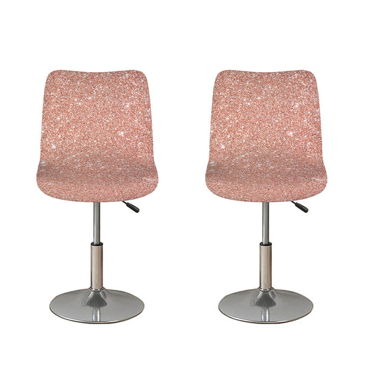 Rose Gold (NOT Real) Glitter Print Bar Stool Covers