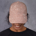 Rose Gold (NOT Real) Glitter Print Baseball Cap