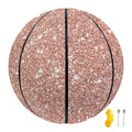 Rose Gold (NOT Real) Glitter Print Basketball
